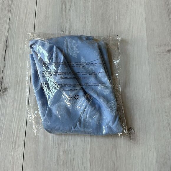 LULUS Delightful Approach Light Blue Floral Jacquard Midi Skirt Sz L NWT in pkg. - Picture 7 of 7